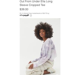 Ultra-slouchy tiedye cropped tee by Out From Under